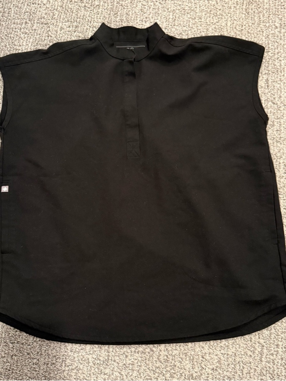 Figs Black Sleeveless Rafaela Top XXS
